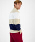 Фото #2 товара Men's Bold Stripe Quarter-Zip Sweater, Created for Macy's