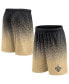ფოტო #2 პროდუქტის Men's Black, Gold New Orleans Saints Ombre Shorts