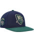 ფოტო #2 პროდუქტის Men's Navy, Green New Jersey Nets 35th Anniversary Hardwood Classics Grassland Fitted Hat