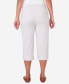 Фото #2 товара Women's Garden Party Stripe Clam Digger Capri Pants with Cuffed Hem