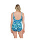 Women's ShapeSolver Shirred Front Girl Leg One-Piece Swimsuit