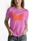 ფოტო #5 პროდუქტის Women's Word Art Butterfly T-Shirt