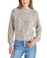 Фото #1 товара Women's Textured Cable-Knit Mock-Neck Sweater