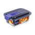 Фото #3 товара Герметичная коробочка для завтрака Luminarc Easy Box Синий Cтекло (380 ml) (6 штук)