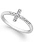 Фото #1 товара Diamond Cross Ring in Sterling Silver (1/10 ct. t.w.)