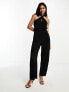 Фото #1 товара Vero Moda cross front plisse jumpsuit in black