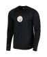 Фото #3 товара Men's Black Pittsburgh Steelers Interval Long Sleeve Raglan T-shirt