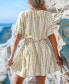 ფოტო #2 პროდუქტის Women's Sash Belted Geo Print Mini Beach Dress