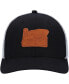Фото #3 товара Men's Black Oregon Leather State Applique Trucker Snapback Hat