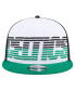 ფოტო #3 პროდუქტის Men's White/Kelly Green Boston Celtics Throwback Gradient Tech Font 9fifty Snapback Hat