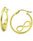 Infinity Accent Small Hoop Earrings in 18k Gold-Plated Sterling Silver, 0.75", Created for Macy's