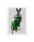 Фото #1 товара Fab Funky Lady Bella Rabbit Taking Tea Canvas Art - 36.5" x 48"