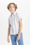 Erkek Çocuk Polo Yaka Twill Kısa Kollu Gömlek Z3036a624sm