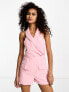 Фото #1 товара Extro & Vert halter neck playsuit in baby pink