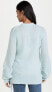 3.1 Phillip Lim 289254 Lofty Alpaca Blend Shirred Sleeve Cardigan, Ice Blue, S