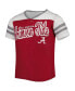 ფოტო #3 პროდუქტის Big Girls Crimson Alabama Crimson Tide Practically Perfect Striped T-shirt