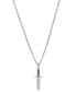 ფოტო #2 პროდუქტის Men's Cubic Zirconia Sword 24" Pendant Necklace in Stainless Steel