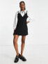 Miss Selfridge 2 in 1 embroidered collar dress