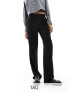 ONLY Tall light weight pintuck wide leg trouser in black