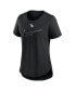 Women's Black Tampa Bay Rays Big Swoosh Tri-Blend Scoop Neck T-shirt