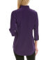 Фото #2 товара Leggiadro Inverted Notch Silk Tunic Women's Purple 8