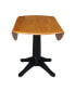 International Concept 42" Round Dual Drop Leaf Pedestal Table