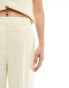 & Other Stories linen straight leg trousers in butter yellow