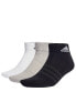 adidas Cushioned Sportswear 6 pack Ankle Socks in grey, black & white