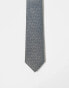 ASOS DESIGN tie with greek wave pattern in black