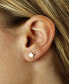 ფოტო #2 პროდუქტის Flat Star Stud Earrings Set in 14k White Or Yellow Gold