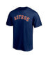 Фото #3 товара Men's Navy Houston Astros Official Wordmark T-shirt