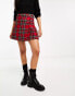 Фото #2 товара Miss Selfridge tartan buckle detail kilt mini skirt