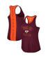 ფოტო #1 პროდუქტის Women's Maroon Virginia Tech Hokies 10 Days Racerback Scoop Neck Tank Top