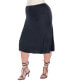 Фото #4 товара Plus Size A-line Elastic Waist Skirt