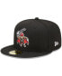 Фото #2 товара Men's Black Modesto Nuts Marvel x Minor League 59FIFTY Fitted Hat