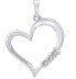 Фото #1 товара Silver Heart pendant with clear Swarovski SILVEGO11580w