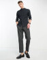 Фото #6 товара ASOS DESIGN easy iron slim fit poplin shirt with grandad collar in black