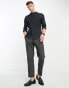 Фото #3 товара ASOS DESIGN easy iron slim fit poplin shirt with grandad collar in black