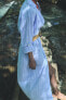 Фото #4 товара Платье-рубашка из смесового льна с поясом ZARA