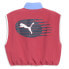 Puma Nyc Running Laps Woven Logo Full Zip Vest Womens Red Casual Athletic Outerw