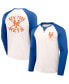 ფოტო #1 პროდუქტის Men's Darius Rucker Collection by White, Royal Distressed New York Mets Team Color Raglan T-shirt