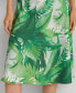 Women's Palm Frond-Print Charmeuse Midi Skirt