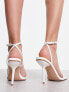 Simmi London Wide Fit Novalee barely there sandals in white