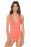 Фото #1 товара Isabella Rose 147152 Women's Beach Solids Strappy Maillot One Piece Swimsuit M