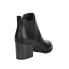 Фото #2 товара Melrose Ave Women's Black Vegan Leather Twin Gore Slip-On Block Heel Bootie US 7