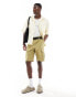 ASOS DESIGN cargo short with belt detail in khaki Зеленый, XS - W30 - фото #1