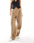 Vero Moda wide leg dad trousers in camel Бежевый, XS - EU 34 - фото #1