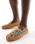 Фото #1 товара Toms Alpargata espadrilles in tan floral embroidery