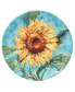 Фото #2 товара Golden Sunflowers Set of 4 Salad Plates