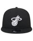 Men's Black Miami Heat Evergreen 9FIFTY Trucker Snapback Hat